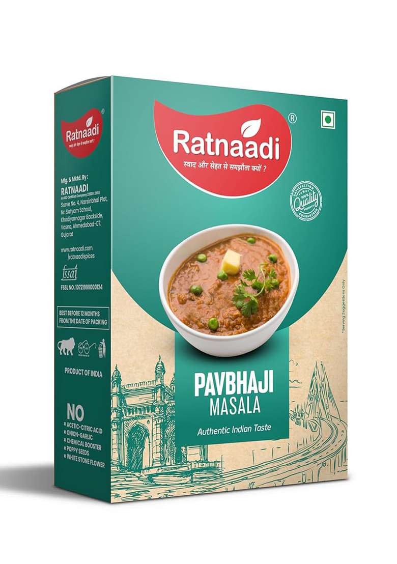 Ratnaadi Pavbhaji Masala |Jain Masala| Pure Jain Indian Spice Blend Perfect For Flavorful Dishes (500 Gm) - Indya