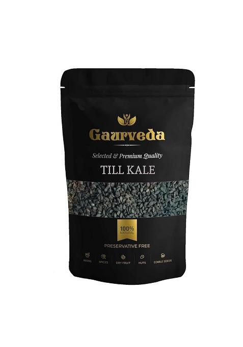 Gaurveda Til Kala Fresh And Natural - Black Sesame Seeds Kaale Pure (250 Grams)