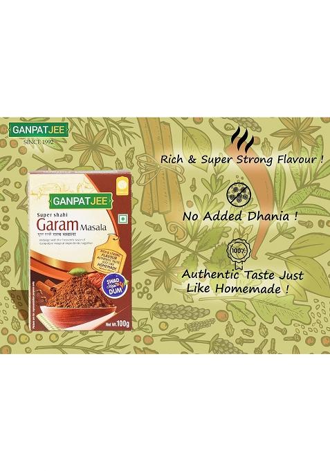 Ganpatjee Garam Masala Powder, 100G | Super Strong Flavour Without Dhaniya Authentic Taste