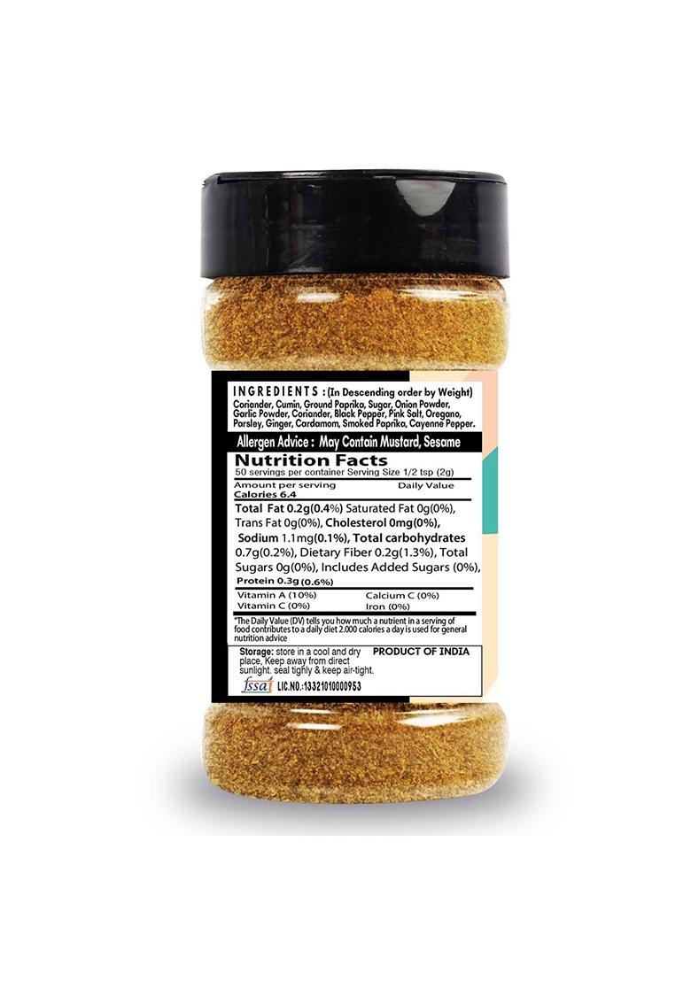 Saranz Parmesan Cheese & Herb, Falafel Exotic Adobo Seasoning ( Combo Pack Of 3 ) Made With Fresh Herbs | Used Meat, Tofu, Veggies, Pizza, Pasta Etc Making Delicious Cheesey Snacks Naturally Picked Spices 100 Gm Sprinkler Jar