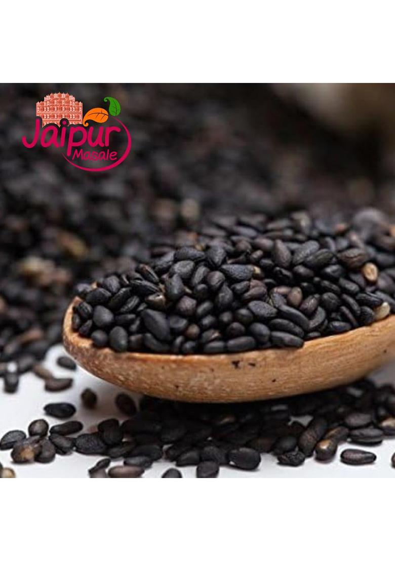 Shaan-E Jaipur Raw Black Sesame Seeds | Til For Eating Organic Gingelly Oil Kaale Weight Loss And Unhulled (900 Gm) Pack Of 2