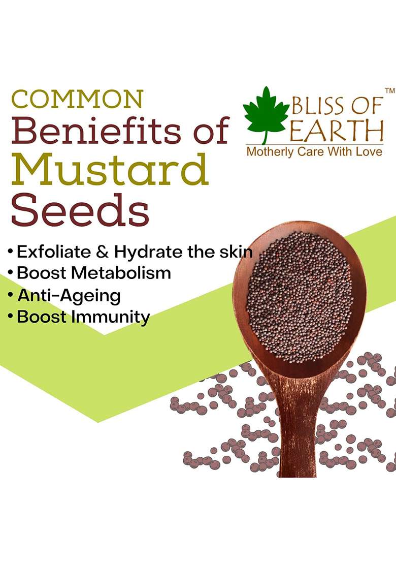 Bliss Of Earth Earth, Black Mustard Seeds 600Gm Organic For Cooking, (Kali Sarson) - Indya