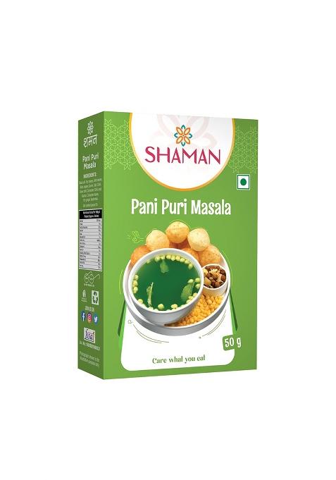 Shaman Spices Pani Puri Masala Powder 50G - No Added Colors, Artificial Flavor & Preservatives, Street-Style For Golgappa, Puchka, Batashe | Authentic