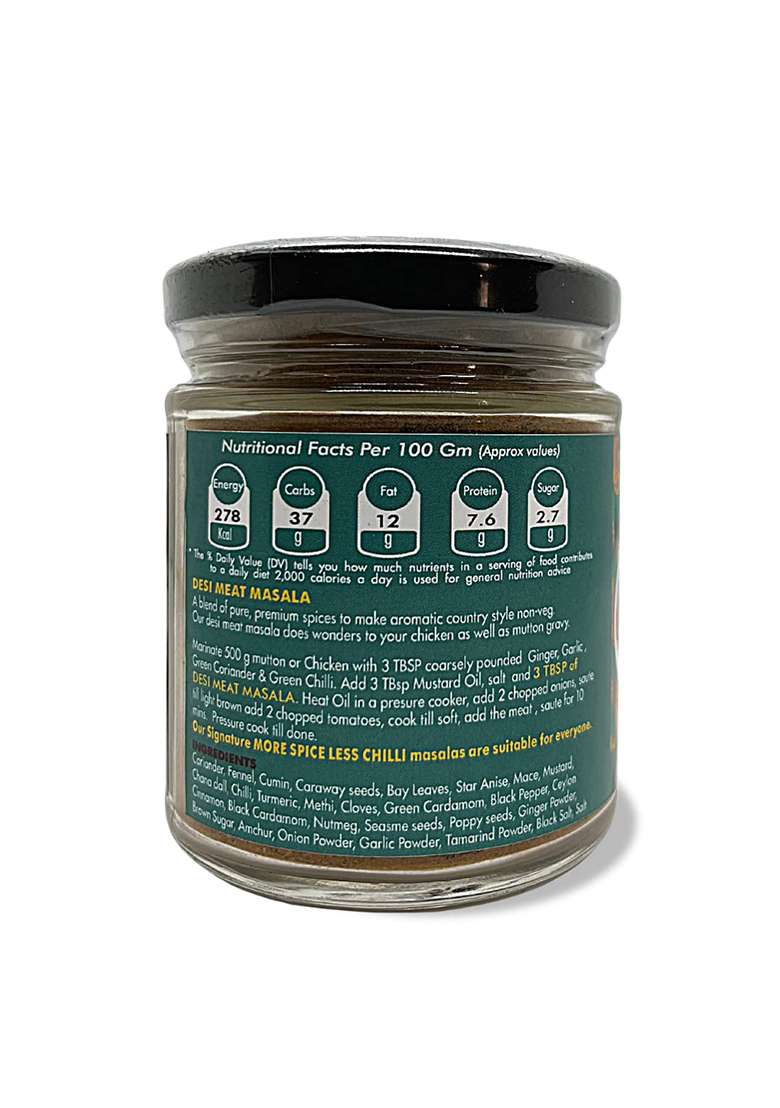 Rooted Peepul Desi Meat Masala | For Mutton Currry & Chicken Curry| Pure Spices 75 Gm/No Preservatives - Indya
