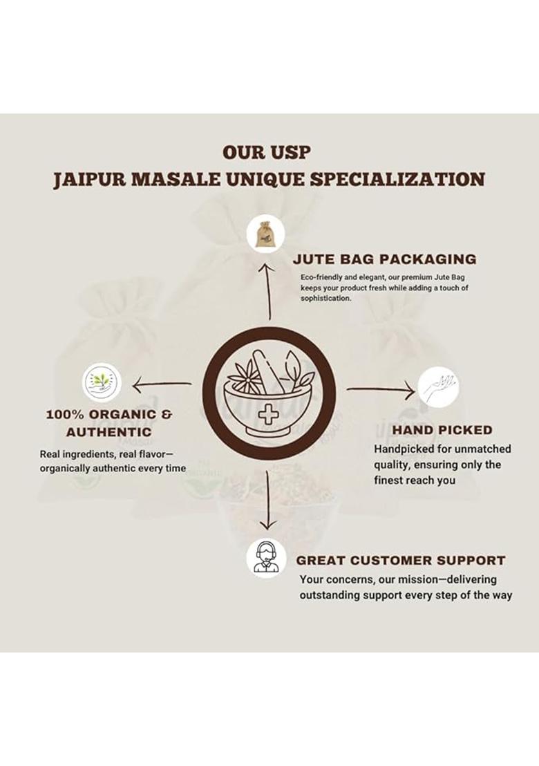 Jaipur Masale | Black Cardamom (Badi Elaichi) Bold Aroma & Smoky Flavor 100% Natural Whole Spice Ideal For Biryani, Curries Masala Chai (100) Gm With Jute Bag