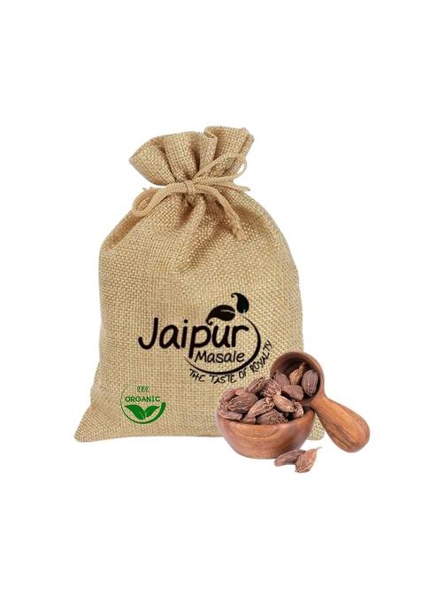 Jaipur Masale | Black Cardamom (Badi Elaichi) Bold Aroma & Smoky Flavor 100% Natural Whole Spice Ideal For Biryani, Curries Masala Chai (100) Gm With Jute Bag