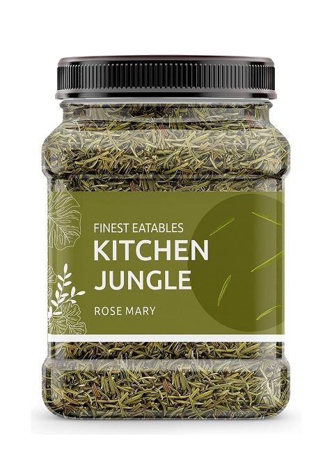 Kitchen Jungle Rosemary Leaves 250Gm Organic Dried For Foods & Hair Jar Pack)