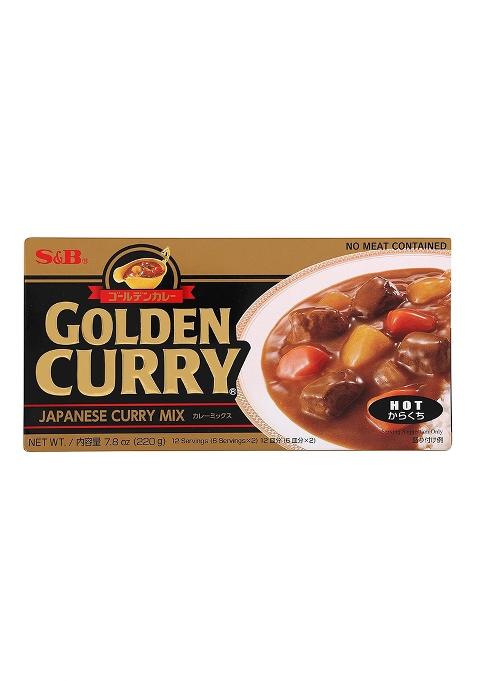 S&B Golden Curry Sauce Mix | Japanese 12 Servings (Hot) 220Gm, 8.4-Ounce