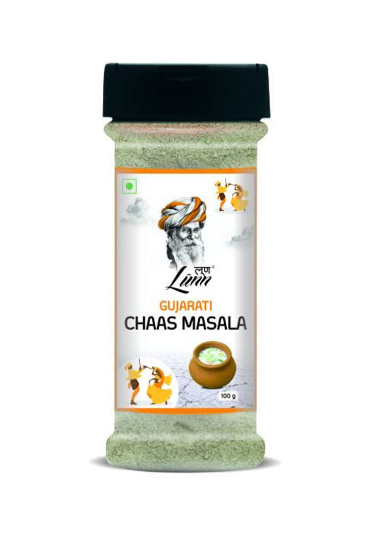 Lunn Gujarati Chaas Masala | 100G Each, Authentic Buttermilk Spice Blend No Artificial Additives Low Sodium & Rich In Natural Ingredients (Pack Of 2) - Indya