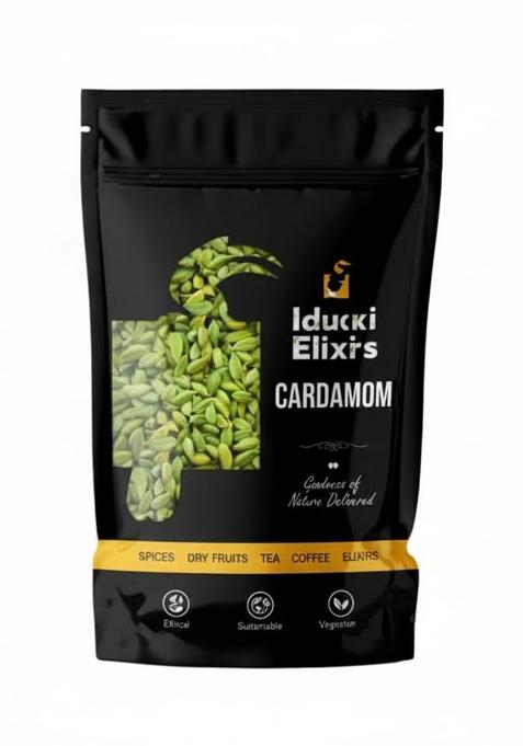 Idukki Elixirs Green Cardamom Whole (Elaichi) Big Size Well Cleaned (1 Kg)