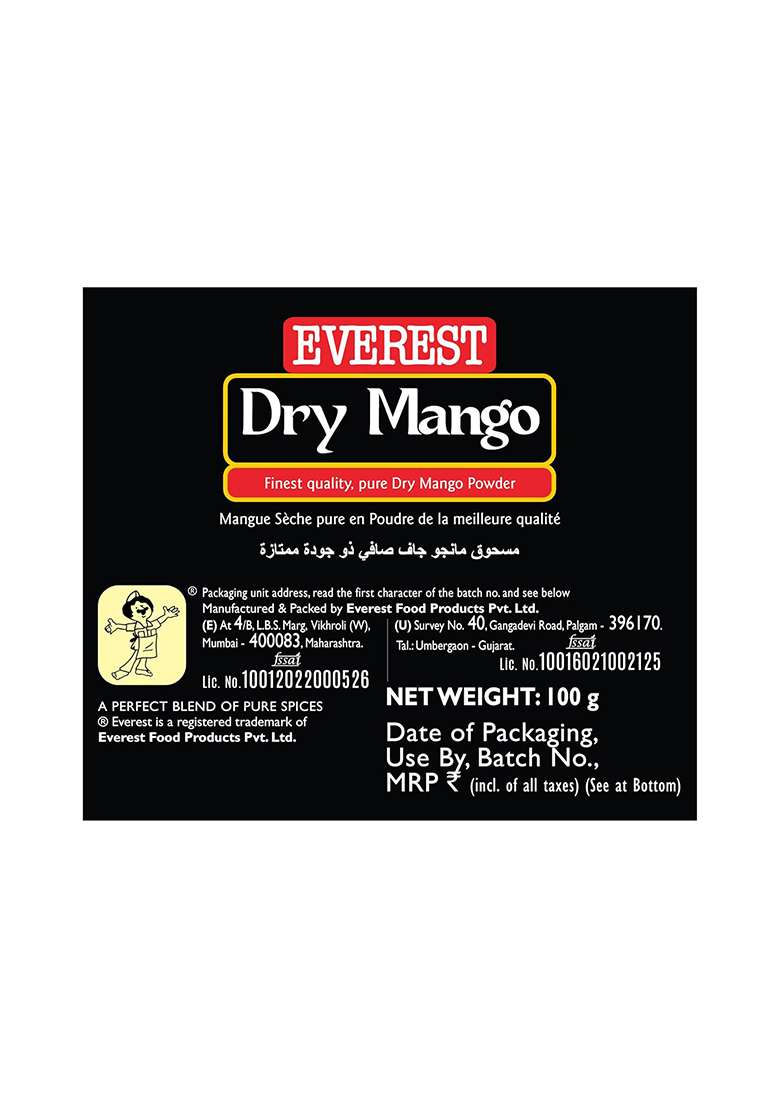 Everest Amchur Powder, Carton,Dried,100 Gm - Indya