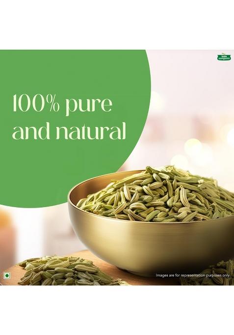 Tata Sampann Fennel Seed (Saunf), Whole Spices, Natural Oils*, Rich Aroma, 100G