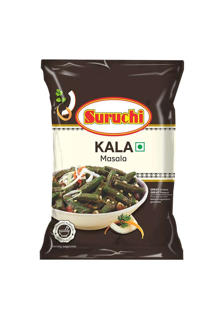 Suruchi Kala Masala - 200G | Authentic Maharashtrian Powder Dark Roasted Spice Blend Ready To Cook Strong Aroma & Flavour Of Indian Spices (Pack 1) - Indya