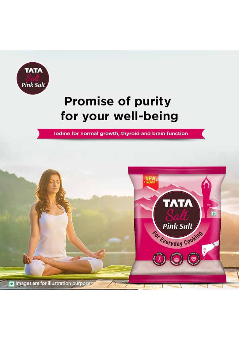 Tata Salt Pink Salt, 1Kg, Rock For Everyday Cooking, Sendha