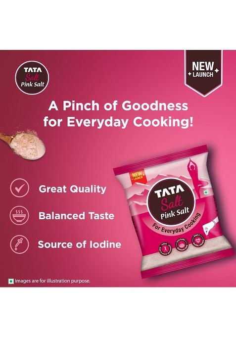 Tata Salt Pink Salt, 1Kg, Rock For Everyday Cooking, Sendha