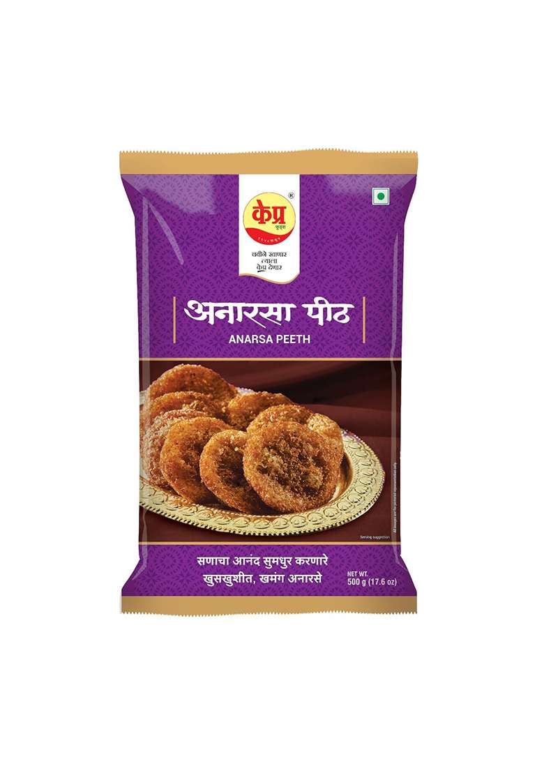K-Pra Foods Anarsa Peeth 500Gm Pouch - Indya