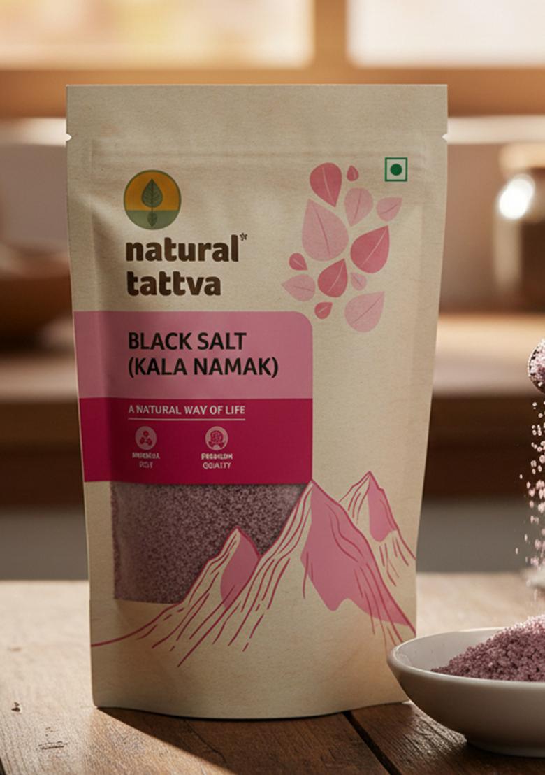 Organic Tattva Tattva, Natural Black Salt 500 Gram | Goodness Of Minerals, Burst Flavours Use For Raita, Chaats And Salads