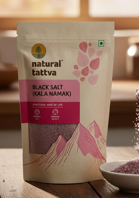 Organic Tattva Tattva, Natural Black Salt 500 Gram | Goodness Of Minerals, Burst Flavours Use For Raita, Chaats And Salads
