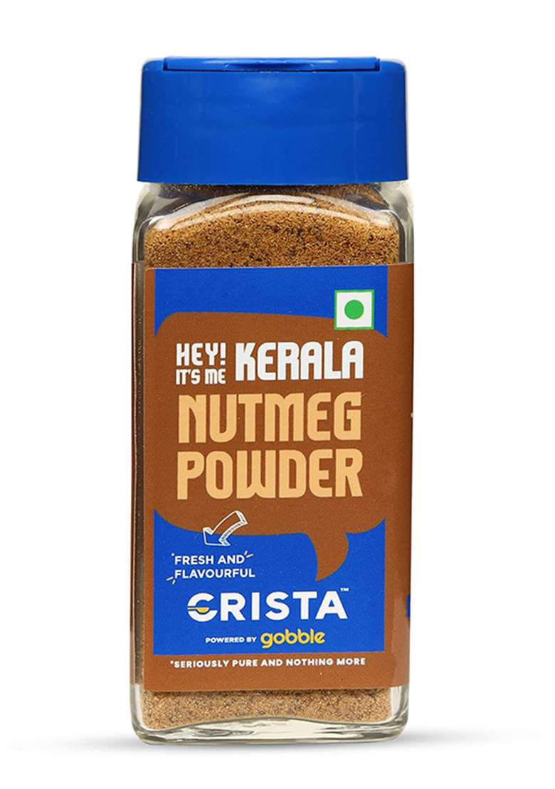 Crista Nutmeg Powder | Ground Jaiphal Zero Added Colours, Fillers, Additives & Preservatives Farm Fresh, Premium Grade Quality, Natural Fresh 50Gms - Indya