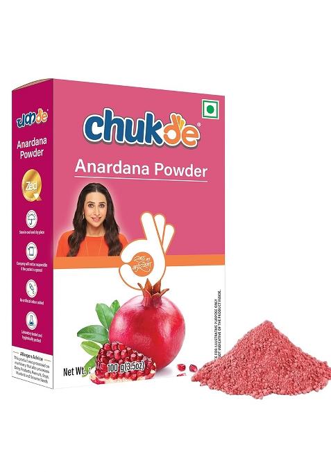 Chukde - Anardana Pomegranate Seeds Powder Tangy & Flavorful Spice Enhance Your Curries, Dals Snacks Ideal For Indian Cooking, Chutneys Marinades 100 Gm