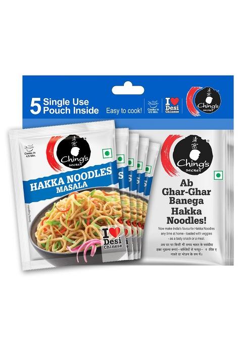 Ching'S Secret Ching S Hakka Noodles Masala, 100G, Easy To Cook, Meal Kit, Cooks In 4/5Mins, 1 Pouch Serves 4, Pack Of 5 Single Use Pouches