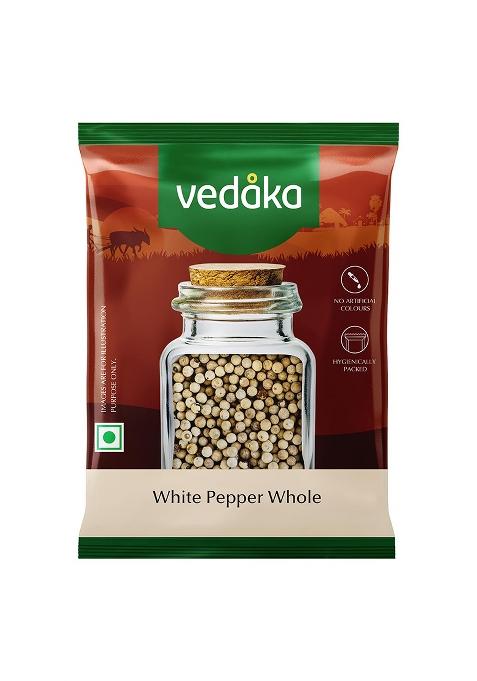 Vedaka Amazon Brand - White Peppercorn (Safed Mirch), 100G (Pack Of 1)