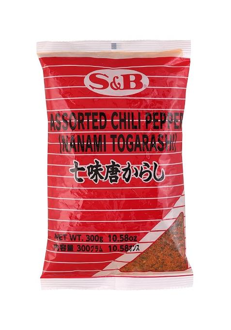 S&B Nanami Togarashi Assorted Chili Pepper Seasoning 300G | 7 Spice Mix (Nanami / Schichimi Togarashi)| Product Of Japan| Used In Soups, Noodles, Rice Cakes, Vegetable Masala