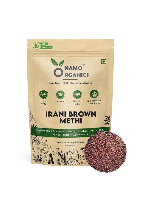 Namo Organics Irraani Methi Brown Fenugreek Whole Seeds - 50G