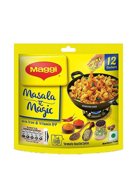 Maggi Masala-Ae-Magic Vegetable Masala, All In One Powder | 72 Grams Pouch (6 G X 12 Sachets)