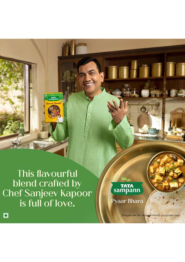 Tata Sampann Garam Masala Powder With Natural Oils, 100G, Crafted By Chef Sanjeev Kapoor, S Exclusive Tip, Rich Aroma & Flavour - Indya
