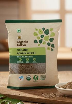 Organic Tattva Ajwain 100Gm | Pure Premium Carom Seeds Naturally Processed From Farm-Fresh For Healthy Cooking & Authentic Flavor