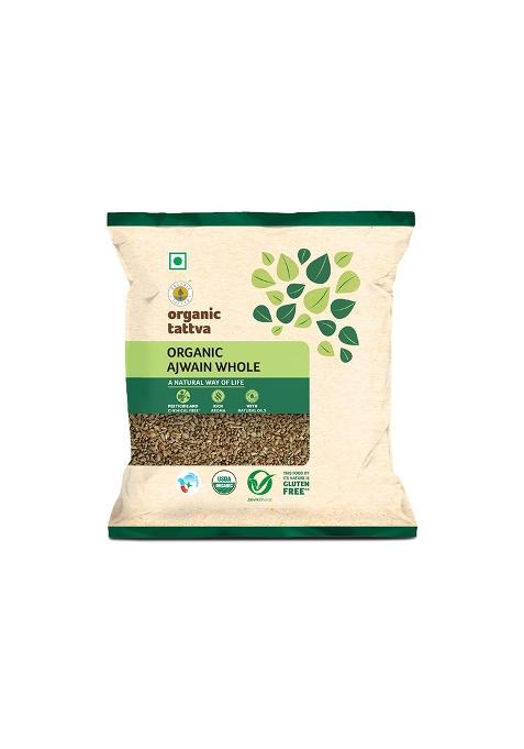 Organic Tattva Ajwain 100Gm | Pure Premium Carom Seeds Naturally Processed From Farm-Fresh For Healthy Cooking & Authentic Flavor