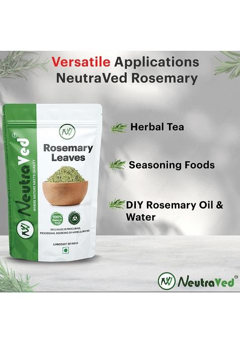 Neutraved Rosemary Dried Leaves (50G) | Organic For Hair Growth, Reduce Dandruff & Seasoning Food Herbal Tea, Mediterranean Cooking Diy Oil 100% Natural, Iron-Rich Food-Grade, Long Shelf Life