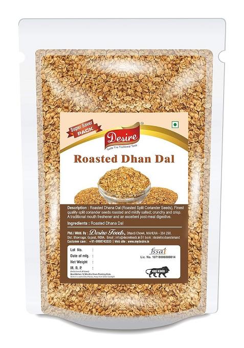 Desire Roasted Dhana Dal (Roasted Split Coriander Seeds) 200 Gram