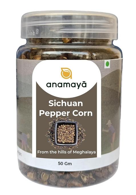 Anamaya Sichuan Peppercorns 50 Gms | Schezwan Pepper Peppercorn Grown In North East India Packed An Aesthetic Reusable Jar