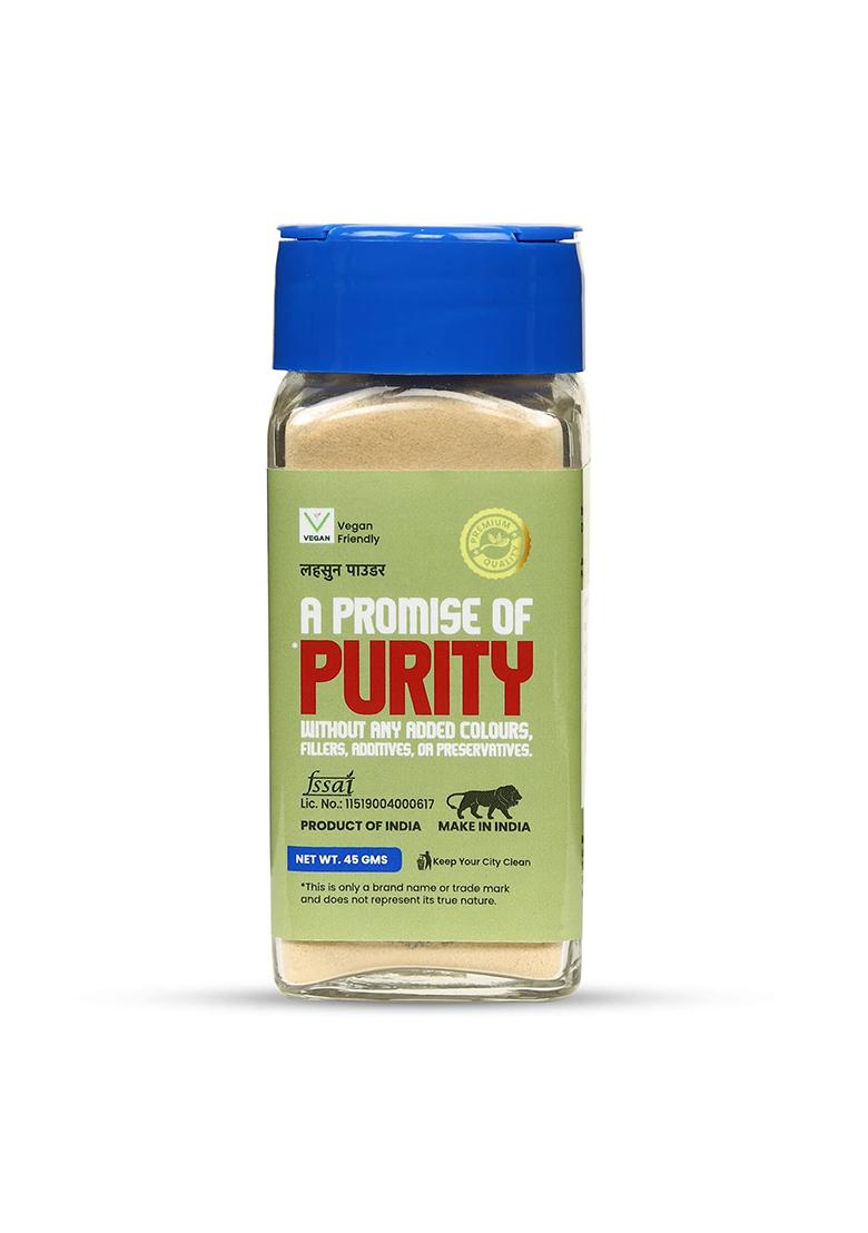 Crista Dehydrated Garlic Powder | 100% Pure Lehsun Ready To Use Farm Fresh Zero Added Colours, Fillers, Additives & Preservatives 45 Gms