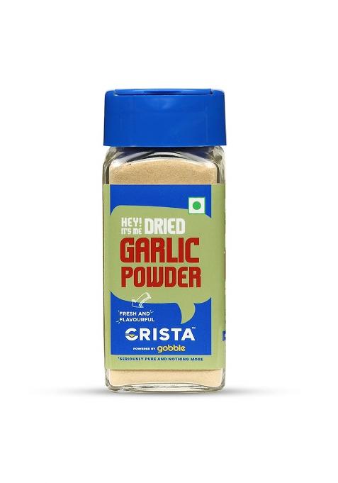 Crista Dehydrated Garlic Powder | 100% Pure Lehsun Ready To Use Farm Fresh Zero Added Colours, Fillers, Additives & Preservatives 45 Gms
