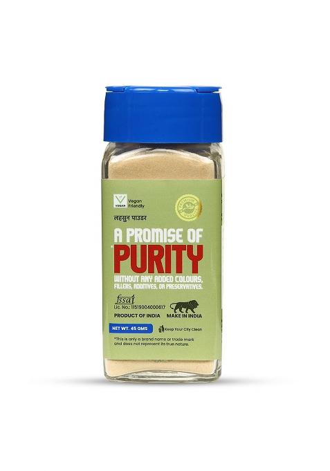 Crista Dehydrated Garlic Powder | 100% Pure Lehsun Ready To Use Farm Fresh Zero Added Colours, Fillers, Additives & Preservatives 45 Gms