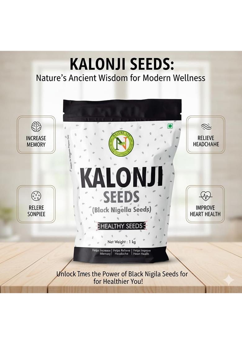 Nature Vit Kalonji Seeds 100 G | Nigella For Cooking & Hair Growth Indian Superfood Adds Flavour To Breads Curries 100% Natural Pure