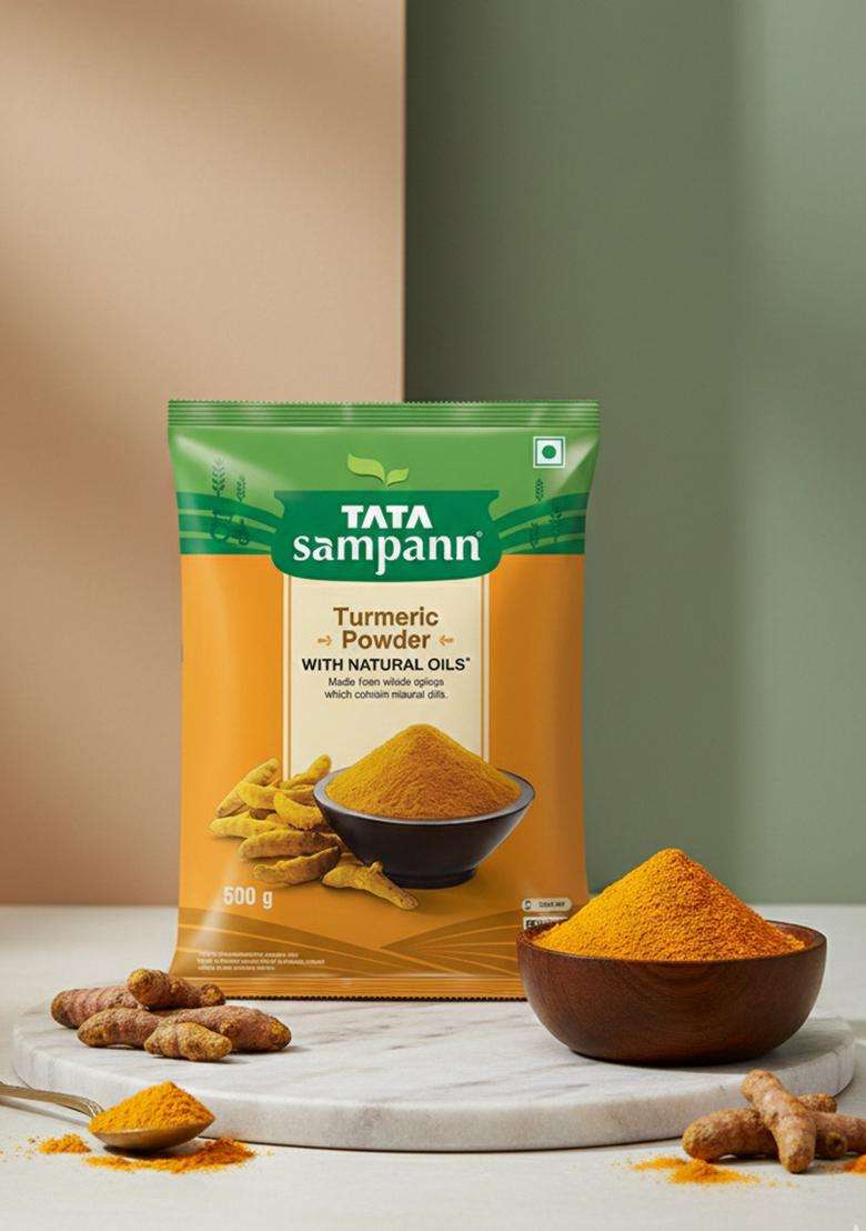 Tata Sampann Turmeric Powder With Natural Oils, 500G, Haldi - Indya