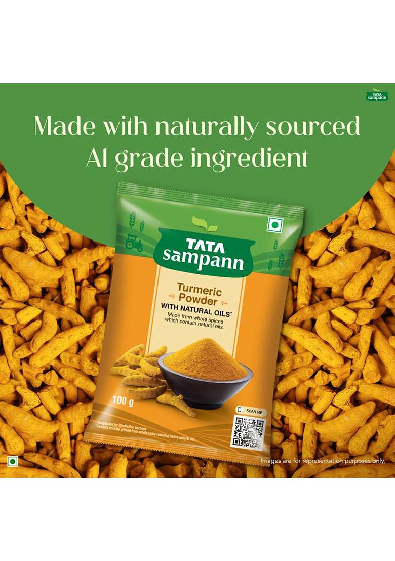 Tata Sampann Turmeric Powder With Natural Oils, 500G, Haldi - Indya