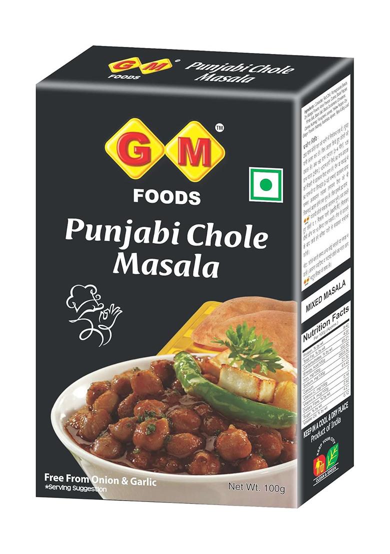 Gm Foods Punjabi Chole Masala 100G (Pack Of 2) | Authentic North Indian Spice Mix For Chickpea Curry Aromatic & Flavorful Easy To Cook Chana Powder No Preservatives