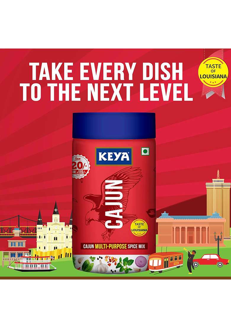 Keya Cajun Spice Mix 95G - Indya