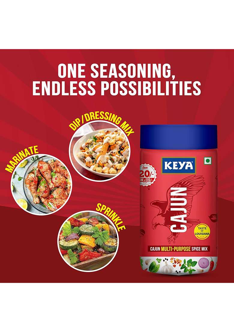 Keya Cajun Spice Mix 95G - Indya