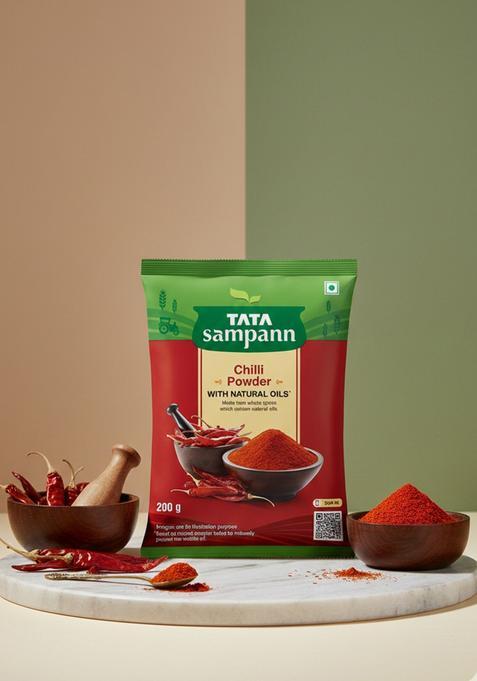 Tata Sampann Chilli Powder With Natural Oils, 200G, Lal Mirchi Powder,