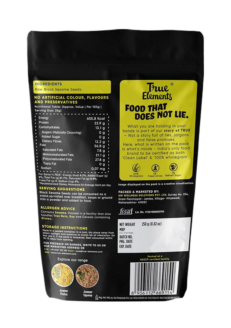 True Elements Black Sesame Seeds 250G