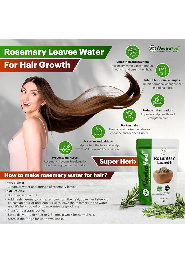 Neutraved Rosemary Leaves Organic Dried For Hair Growth & Cooking 100G Pack