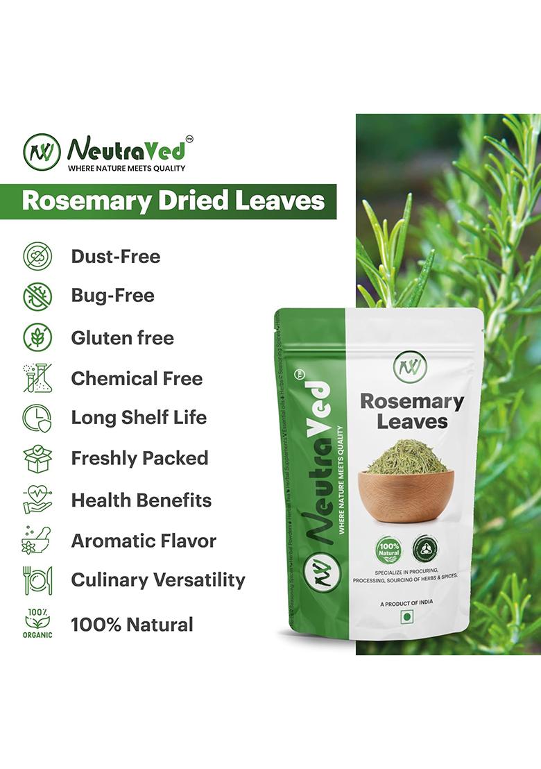 Neutraved Rosemary Leaves Organic Dried For Hair Growth & Cooking 100G Pack