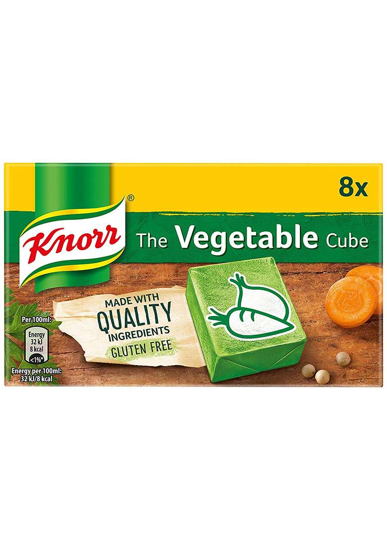 Knorr The Vegetable Stock Cube 8X, Gluten Free, 80 G (100402648) - Indya