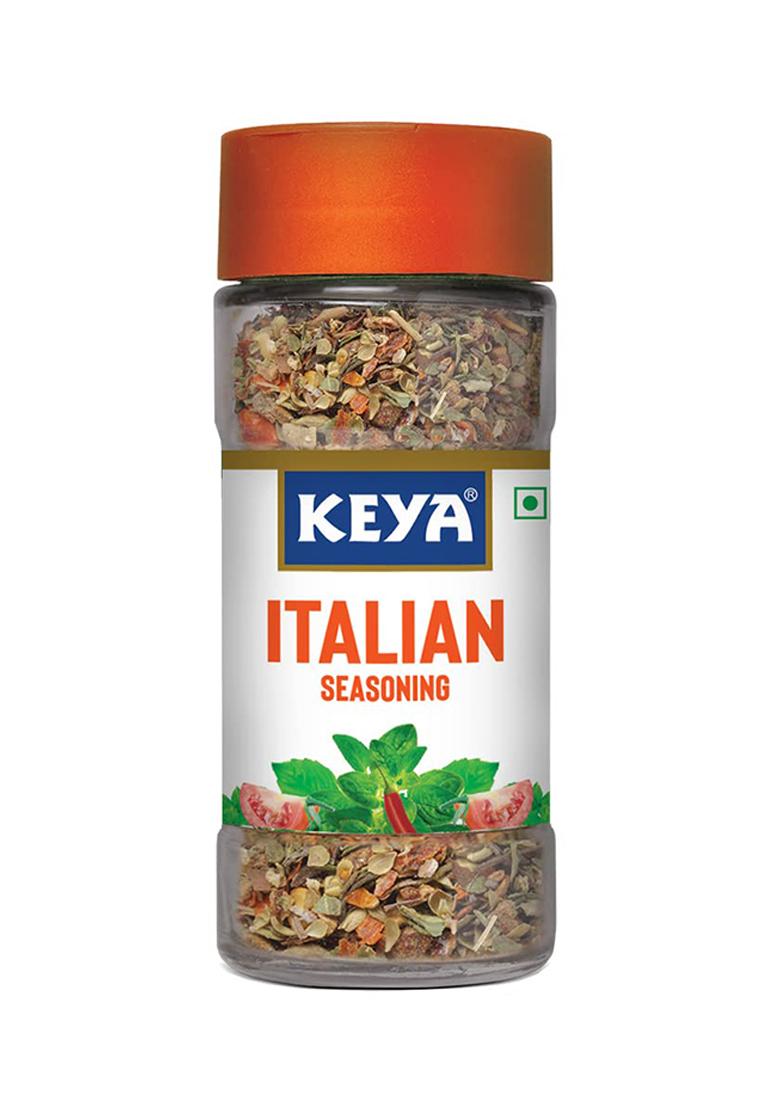 Keya Italian Seasoning, All Natural & Healthy Spice Blend For Pizza, Pasta| Glass Bottle | Premium Herbs And Spices 35Gm